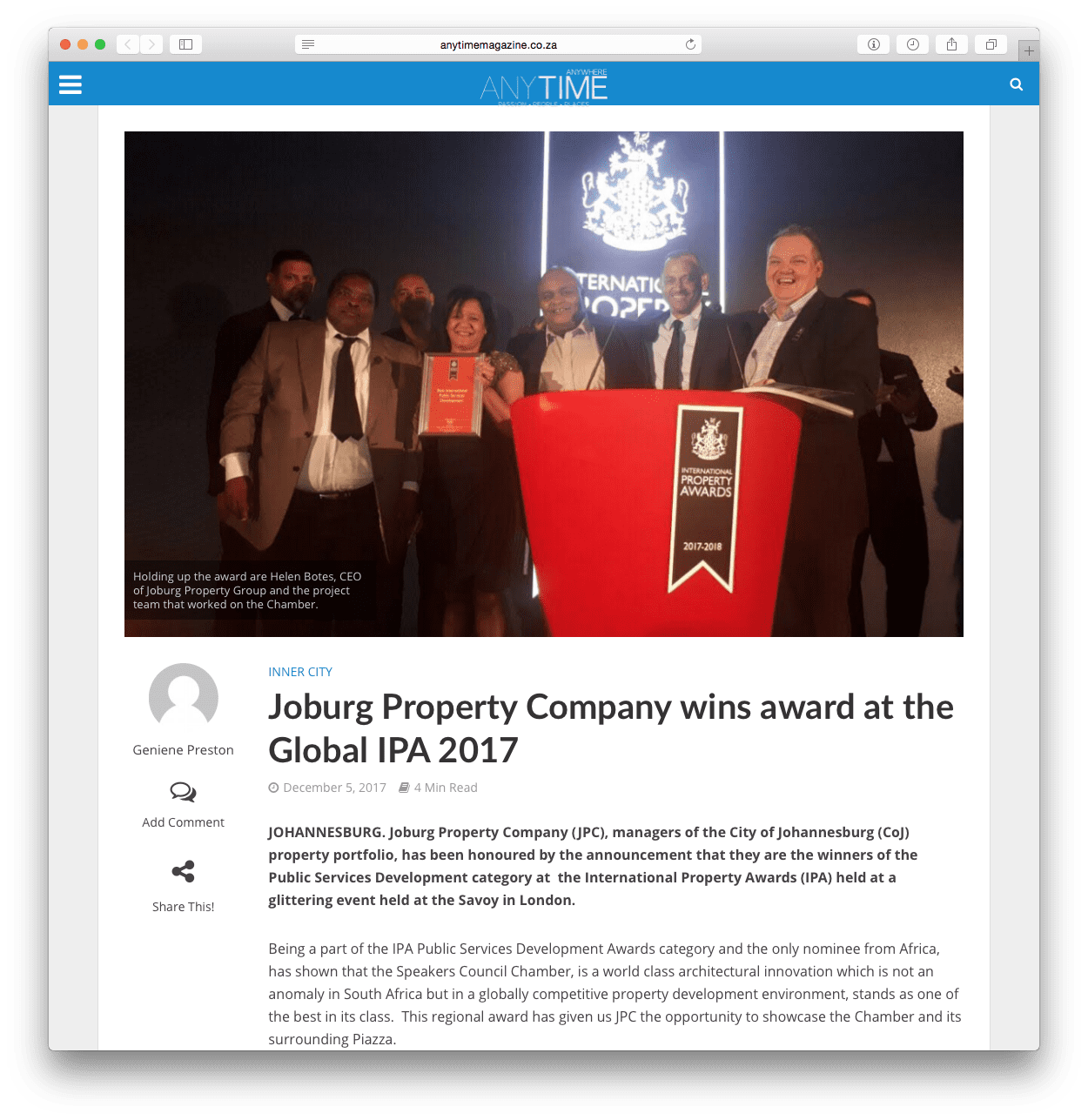 Joburg property company contact details